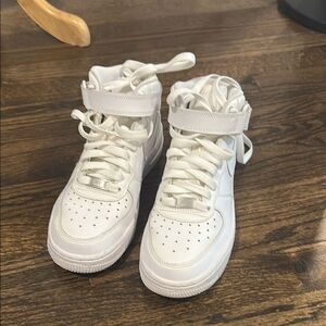 Nike AirForce 1. Excellent basically brand new White High-Top Sneakers
